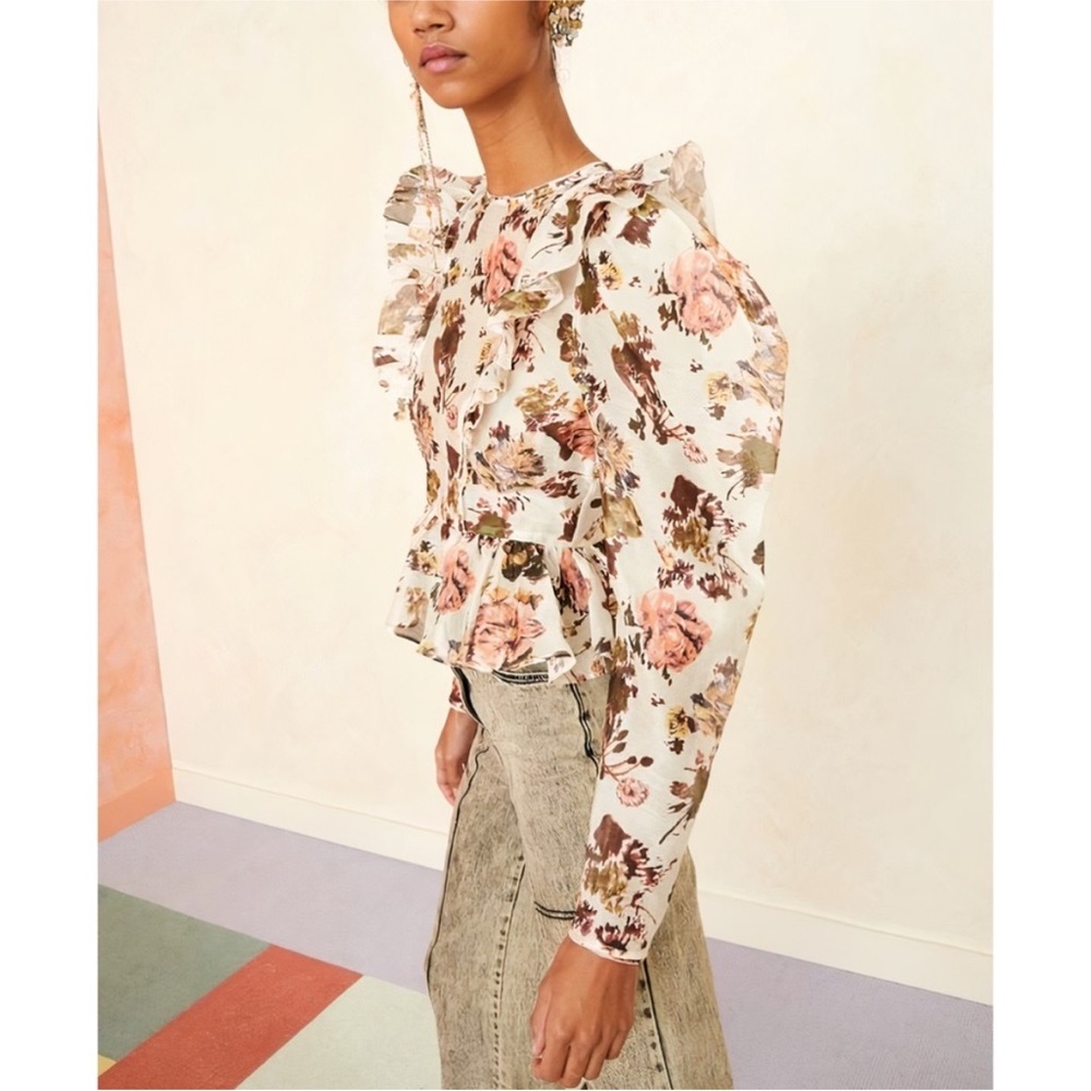 Ulla Johnson Minnet Puff-Sleeve Blouse